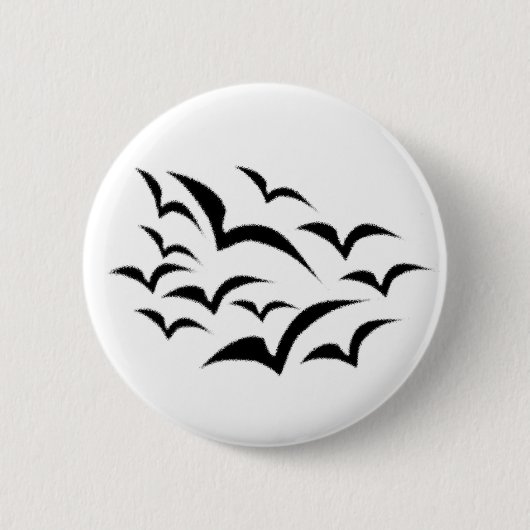 Badge Rond 5 Cm Bouton Cloud noir de chaume (Devant)
