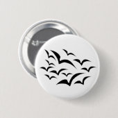 Badge Rond 5 Cm Bouton Cloud noir de chaume (Devant & derrière)