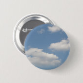 Badge Rond 5 Cm Bouton Clouds de cumulus blanc fluffé (Devant & derrière)