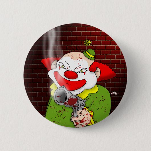 Badge Rond 5 Cm Bouton Clown du tueur (Devant)