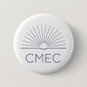 Badge Rond 5 Cm Bouton CMEC - blanc avec logo de la marine