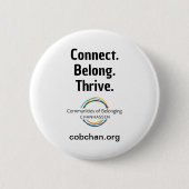 Badge Rond 5 Cm Bouton CoBC - Connectez-vous à l'avenir (Devant)