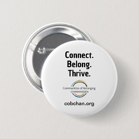 Badge Rond 5 Cm Bouton CoBC - Connectez-vous à l'avenir (Devant & derrière)