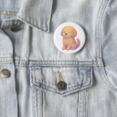 Badge Rond 5 Cm Bouton Cockapoo décontracté (En situation)