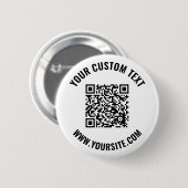 Badge Rond 5 Cm Bouton Code QR (Devant & derrière)
