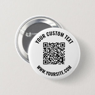 Badge Rond 5 Cm Bouton Code QR