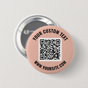 Badge Rond 5 Cm Bouton Code QR