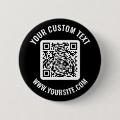 Badge Rond 5 Cm Bouton Code QR (Devant)