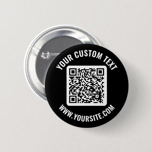 Badge Rond 5 Cm Bouton Code QR (Devant & derrière)