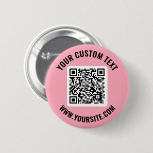 Badge Rond 5 Cm Bouton Code QR