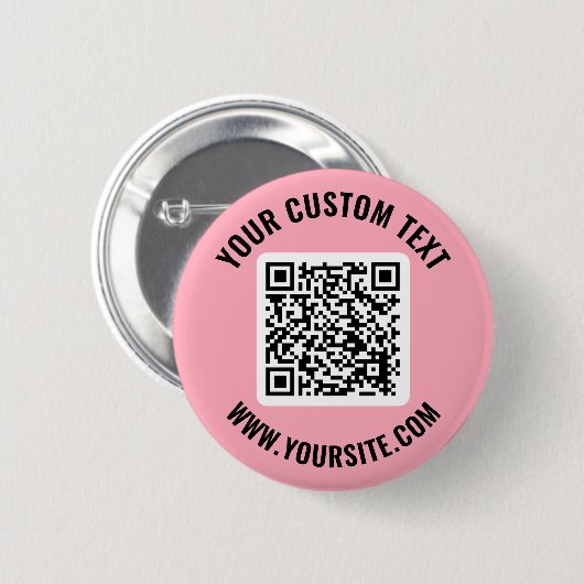 Badge Rond 5 Cm Bouton Code QR (Devant & derrière)