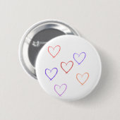 Badge Rond 5 Cm bouton coeur (Devant & derrière)