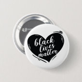 Badge Rond 5 Cm Bouton Coeur de Black Lives Matt (Devant & derrière)