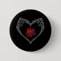 Bouton Cœur et Rose