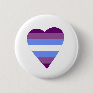 Badge Rond 5 Cm Bouton Coeur non conforme au genre
