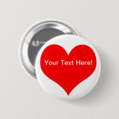 Badge Rond 5 Cm Bouton Coeur personnalisable (Devant & derrière)