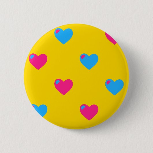 Badge Rond 5 Cm Bouton coeurs Pan Pride (Devant)