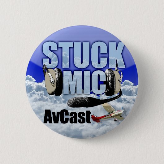 Badge Rond 5 Cm Bouton coincé de MIC AvCast (Devant)