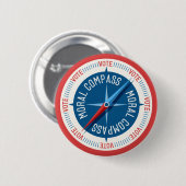 Badge Rond 5 Cm Bouton Compass moral (Devant & derrière)