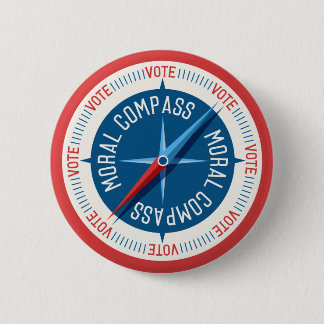 Badge Rond 5 Cm Bouton Compass moral
