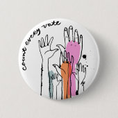 Badge Rond 5 Cm Bouton Compter chaque vote (Devant)