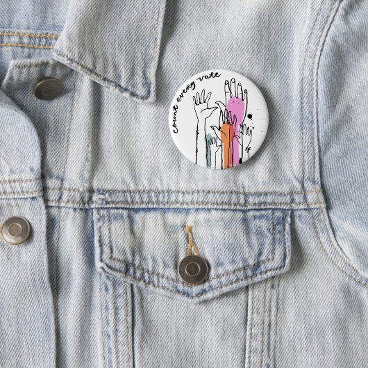 Badge Rond 5 Cm Bouton Compter chaque vote (En situation)