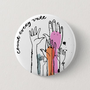 Badge Rond 5 Cm Bouton Compter chaque vote