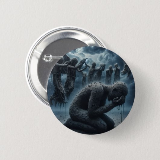 Badge Rond 5 Cm Bouton concassé (Devant & derrière)