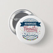 Badge Rond 5 Cm Bouton Conception de réunion de famille (Devant & derrière)