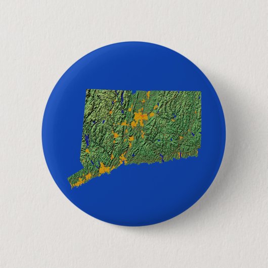 Badge Rond 5 Cm Bouton Connecticut Map (Devant)