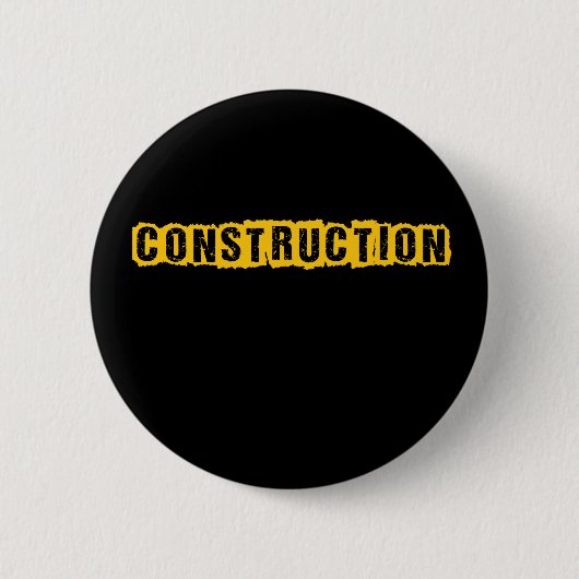 Badge Rond 5 Cm Bouton Construction (Devant)