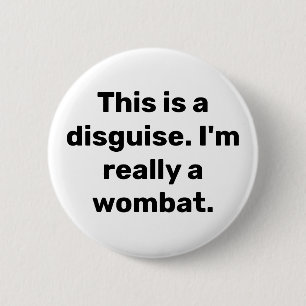Badge Rond 5 Cm Bouton Costume Wombat