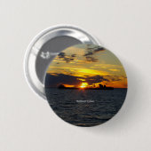 Badge Rond 5 Cm Bouton coucher de soleil Wilfred Sykes (Devant & derrière)