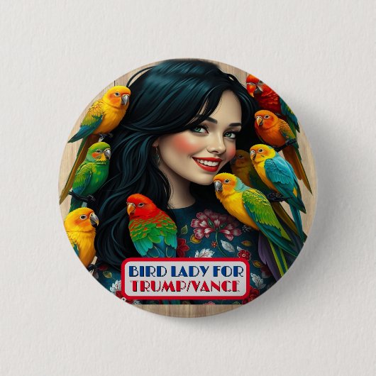 Badge Rond 5 Cm Bouton Country Gals Bird Lady pour Trump/Vance (Devant)