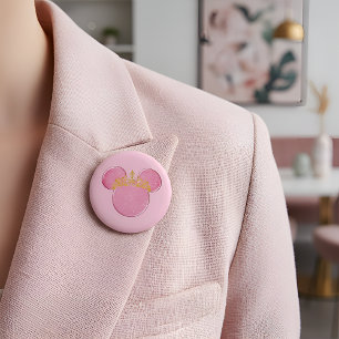 Badge Rond 5 Cm Bouton couronne