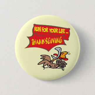 Badge Rond 5 Cm Bouton - course de la Turquie de thanksgiving