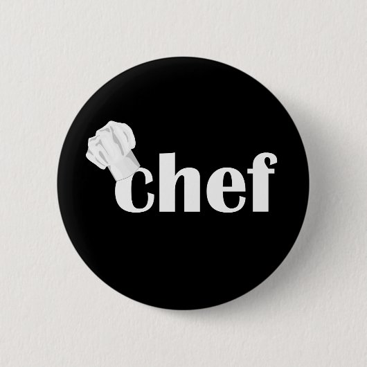 Badge Rond 5 Cm Bouton Création de texte du chef (Devant)