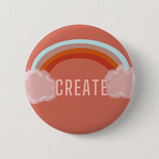 Badge Rond 5 Cm Bouton Créer (Devant)