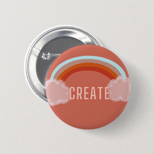 Badge Rond 5 Cm Bouton Créer (Devant & derrière)