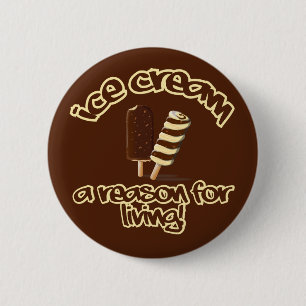 Badge Rond 5 Cm Bouton Crème glacée