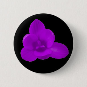 Badge Rond 5 Cm Bouton Crocus violet