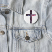 Badge Rond 5 Cm Bouton croisé 2 de nébuleuse (En situation)
