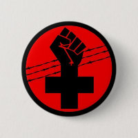 Bouton croisé noir d'anarchiste