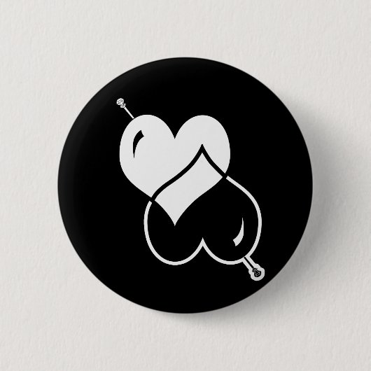 Badge Rond 5 Cm Bouton cruel d'AMOUR (Devant)