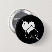 Badge Rond 5 Cm Bouton cruel d'AMOUR (Devant & derrière)