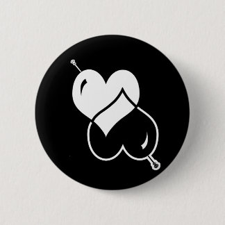 Badge Rond 5 Cm Bouton cruel d'AMOUR