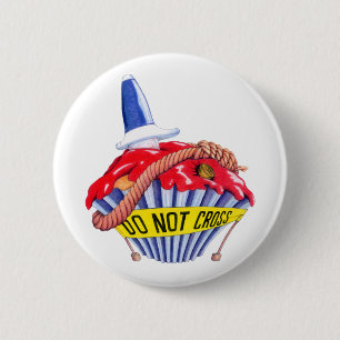 Badge Rond 5 Cm Bouton Cupcake de la scène de crime