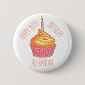 Badge Rond 5 Cm Bouton Cupcake Personnalisé Celebration (Devant)