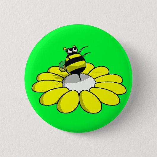 Badge Rond 5 Cm Bouton d'ABEILLE (Devant)