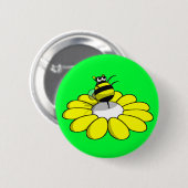 Badge Rond 5 Cm Bouton d'ABEILLE (Devant & derrière)